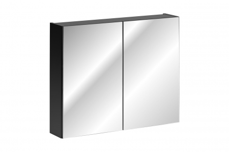 Produse - Dulap cu oglinda baie 65 x 80 x 17 cm SANTA FE BLACK Comad