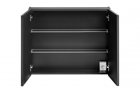 Dulap cu oglinda baie 65 x 80 x 17 cm SANTA FE BLACK Comad [4]