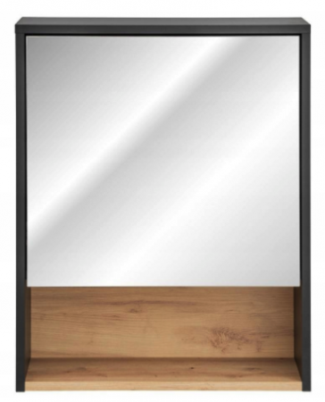 Dulap suspendat cu oglinda baie, 60x75 cm, Borneo Cosmos COMAD [3]