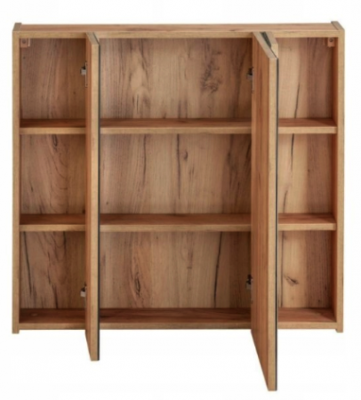 Dulap baie suspendat cu oglinda, 60x75/80x75 cm, Oak, Capri - COMAD [5]