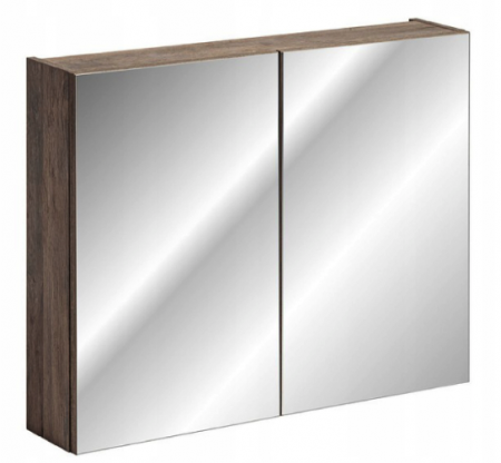 Produse - 2 x Dulap baie suspendat cu oglinda 60x65/80x65 cm Santa Fe Oak COMAD