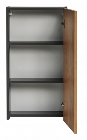 DULAP SUSPENDAT BAIE 40X75 CM MONAKO GREY OAK, GRI CU STEJAR COMAD [1]