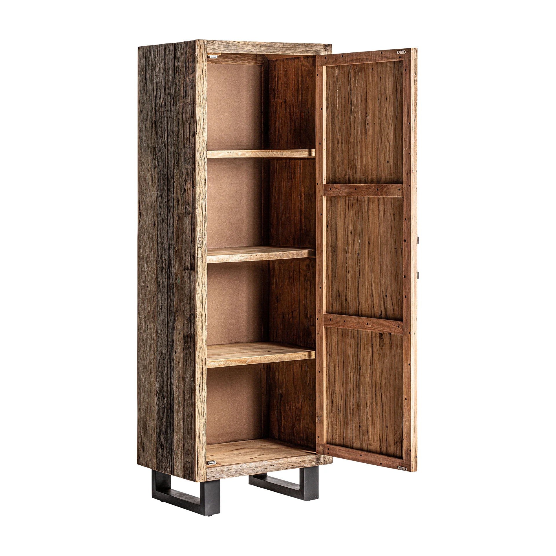 Dulap din Lemn Recuperat si Fier, Maro, 71x55x202 cm, Stil Colonial - VicalHome 33399 [14]