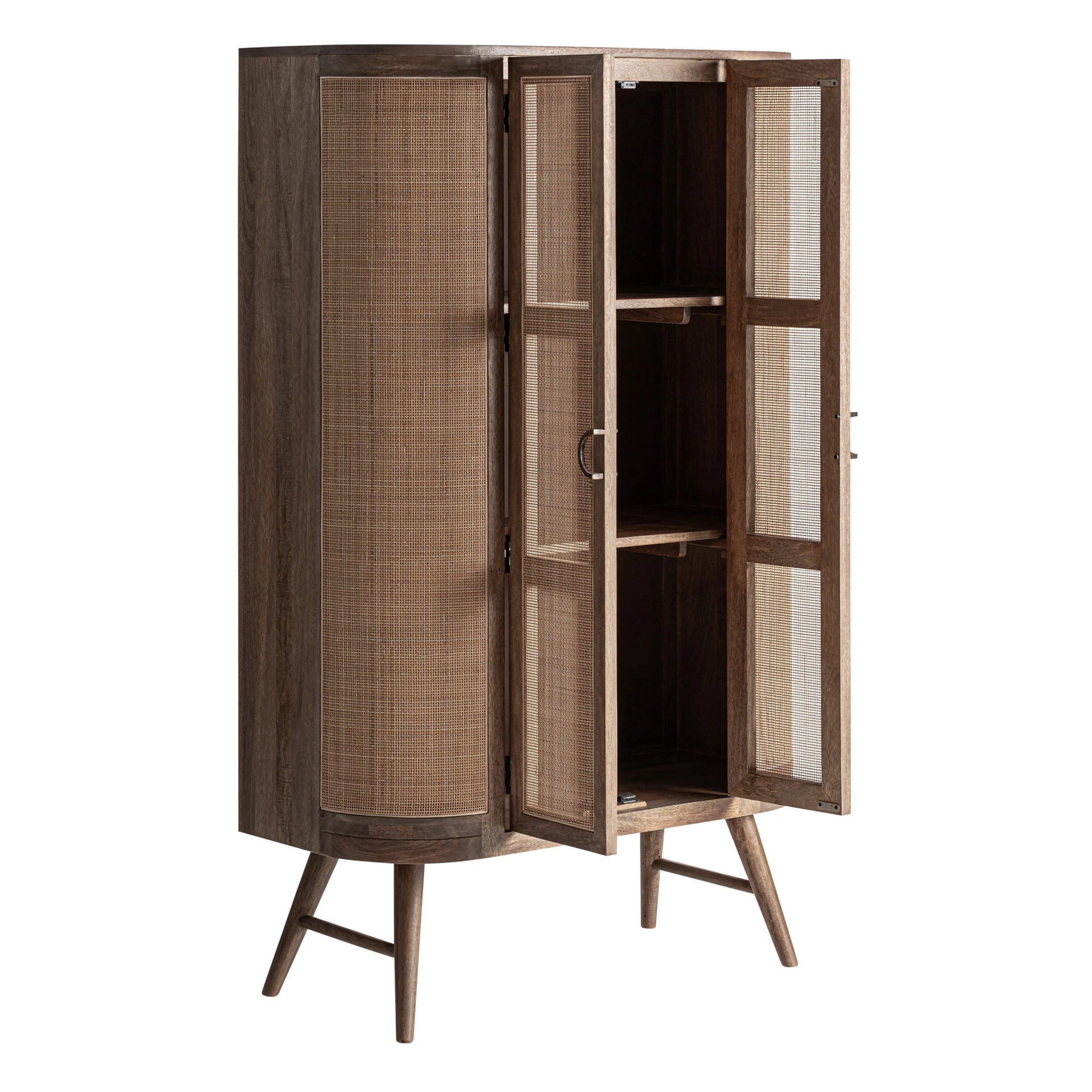 Dulap din Ratan si Lemn de Mango, Maro, 105x45x170 cm, Stil Scandinav - VicalHome 37510 [7]