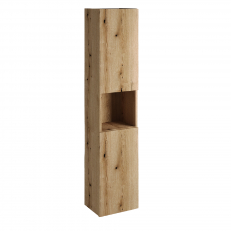 Produse - Dulap inalt baie 2 usi 140 x 30 x 25 cm stejar Nova Comad