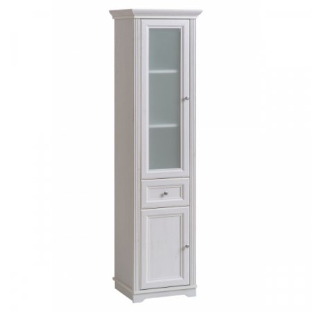Import - Dulap inalt baie 50x190 cm, finisaj Palace White, culoare alb, design clasic COMAD