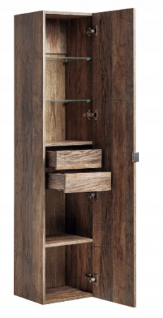 Dulap inalt de baie suspendat 160x35 cm, stejar vintage Santa Fe Oak COMAD [2]