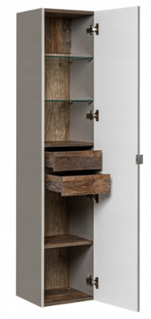 Dulap inalt baie suspendat 160x35 cm, finisaj taupe gri lut, model Santa Fe – COMAD [1]