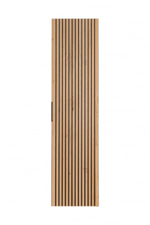Produse - Dulap inalt baie suspendat, 140x35 cm, stejar cu insertii negre, Xilo, Comad
