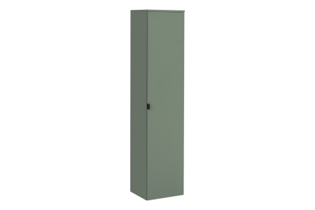Mobilier Baie - Dulap înalt pentru baie Sombra Green, înălțime 172 cm, PAL Melaminat Verde Stuf, Iluminare LED, 1 Ușă, Suspendat, Închidere Silențioasă - COMAD, cod SOMBRA GREEN 80-40-1D