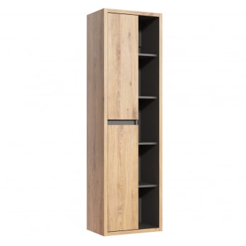 Produse - Dulap inalt suspendat baie Devon, 170 cm, stejar/gri antracit mat COMAD