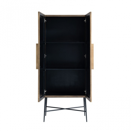 Dulap lux auriu cu 2 usi Tosea 75x180 cm MDF si lemn de mesteacan, baza metal, 7570 - Richmond Interiors [4]