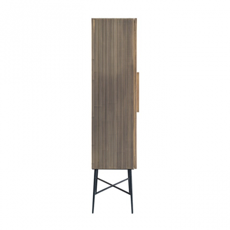 Dulap lux auriu cu 2 usi Tosea 75x180 cm MDF si lemn de mesteacan, baza metal, 7570 - Richmond Interiors [2]