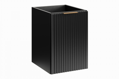 Produse - Dulap baie sub blat 40 cm, negru mat, cu cos pentru rufe, Adel Black COMAD
