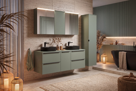 Dulap Sub Lavoar 60 Cm cu 2 Sertare Sombra Green - COMAD [17]