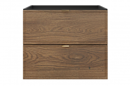 Dulap sub lavoar baie 60 cm, negru mat, stejar Casella, Talia Casella, cu 2 sertare, COMAD [1]