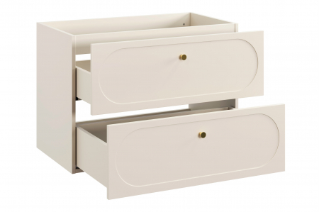 Dulap sub lavoar baie 80cm, cu 2 sertare, Donna Sand, Bej nisipiu, COMAD [2]