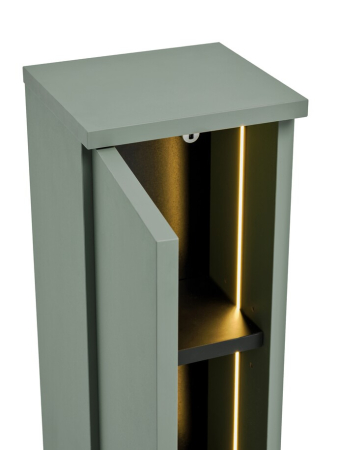 Dulap suspendat pentru baie Sombra Green, lățime 20 cm, PAL Melaminat Verde Stuf, Iluminare LED, 1 Ușă, Închidere Silențioasă - COMAD, cod SOMBRA GREEN 83-20-1D [8]