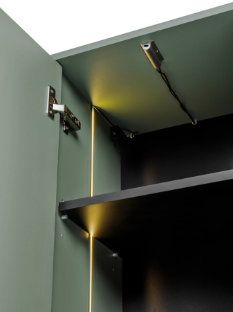 Dulap suspendat pentru baie Sombra Green, lățime 40 cm, PAL Melaminat Verde Stuf, Iluminare LED, 1 Ușă, Închidere Silențioasă - COMAD, cod SOMBRA GREEN 83-40-1D [8]