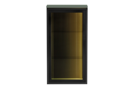 Dulap suspendat pentru baie Sombra Green, lățime 40 cm, Sticlă Riflată, Iluminare LED, 1 Ușă, Închidere Silențioasă - COMAD, cod SOMBRA GREEN 83-40-1DG [1]