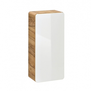 Produse - Dulapior baie Aruba, 35x75 cm, MDF alb lucios, stejar auriu, COMAD