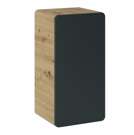 Produse - Dulapior baie 35x68 cm negru mat, MDF, stejar auriu, Aruba Cosmos COMAD