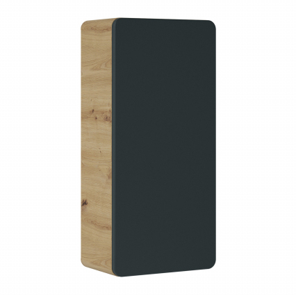 Produse - Dulapior baie 35x75 cm, negru mat, MDF, stejar auriu, Aruba Cosmos COMAD