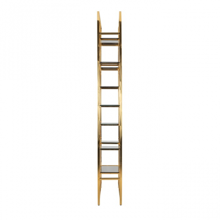 Etajera lux aurie Dede 108x225 cm din otel inoxidabil cu rafturi sticla, 7235 - Richmond Interiors [2]