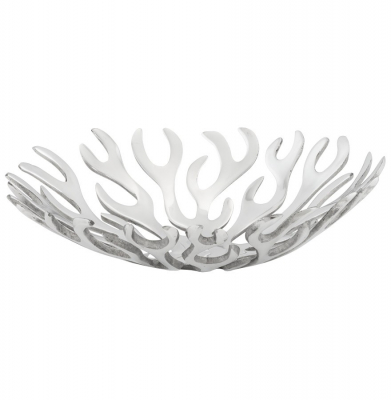 Elemente decor / Decoratiuni - Farfurie de design decorativa FLAME Argintie / Accesoriu modern