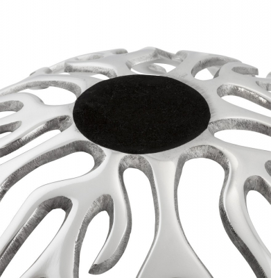 Farfurie de design decorativa FLAME Argintie / Accesoriu modern [4]
