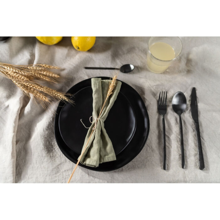 Farfurie Organic 26x2x26 cm, Gresie Ceramică Negru - Kare Design [5]