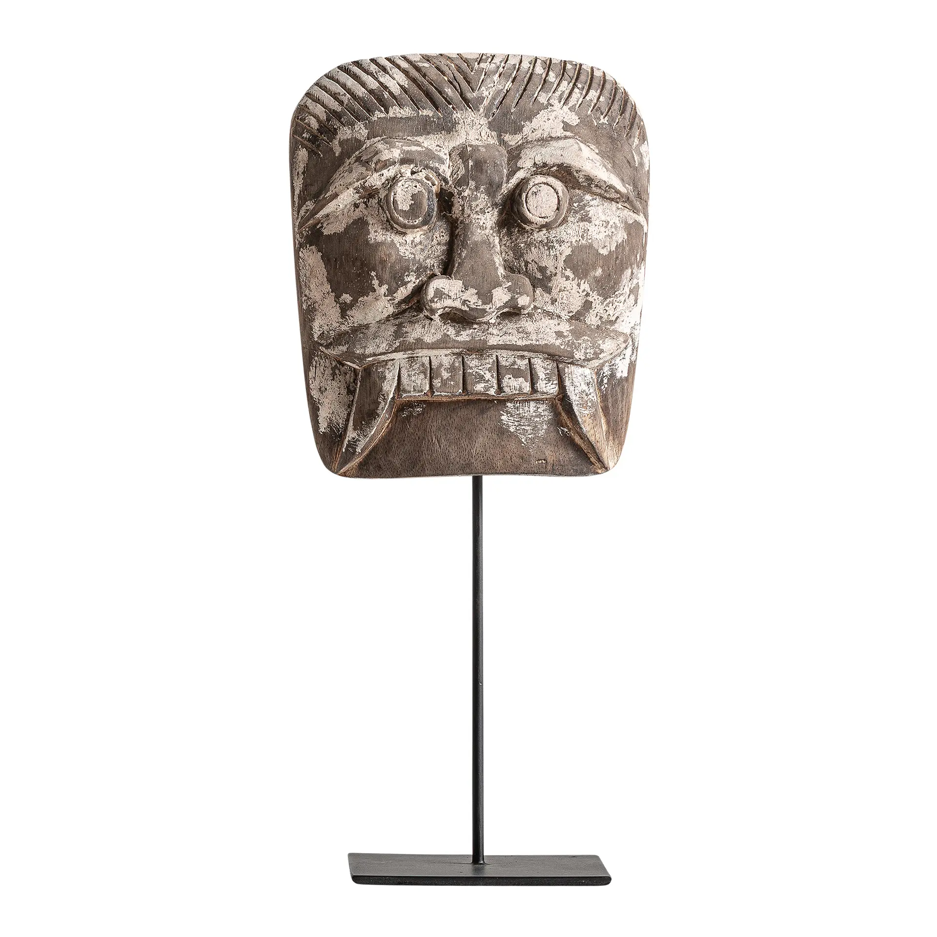 Sculpturi - Figura Etnica 18x12x40 cm, Lemn Tropical și Fier Maro - VicalHome VicalHome 38619