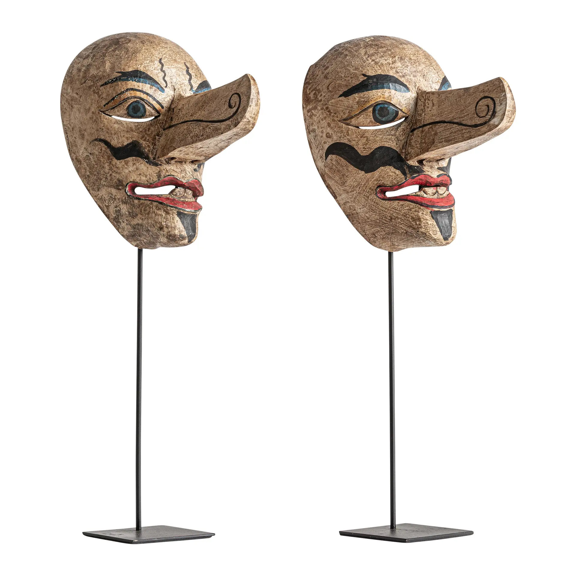 Figura Etnica 18x25x52 cm, Lemn Tropical și Fier Maro - VicalHome VicalHome 38621 [1]