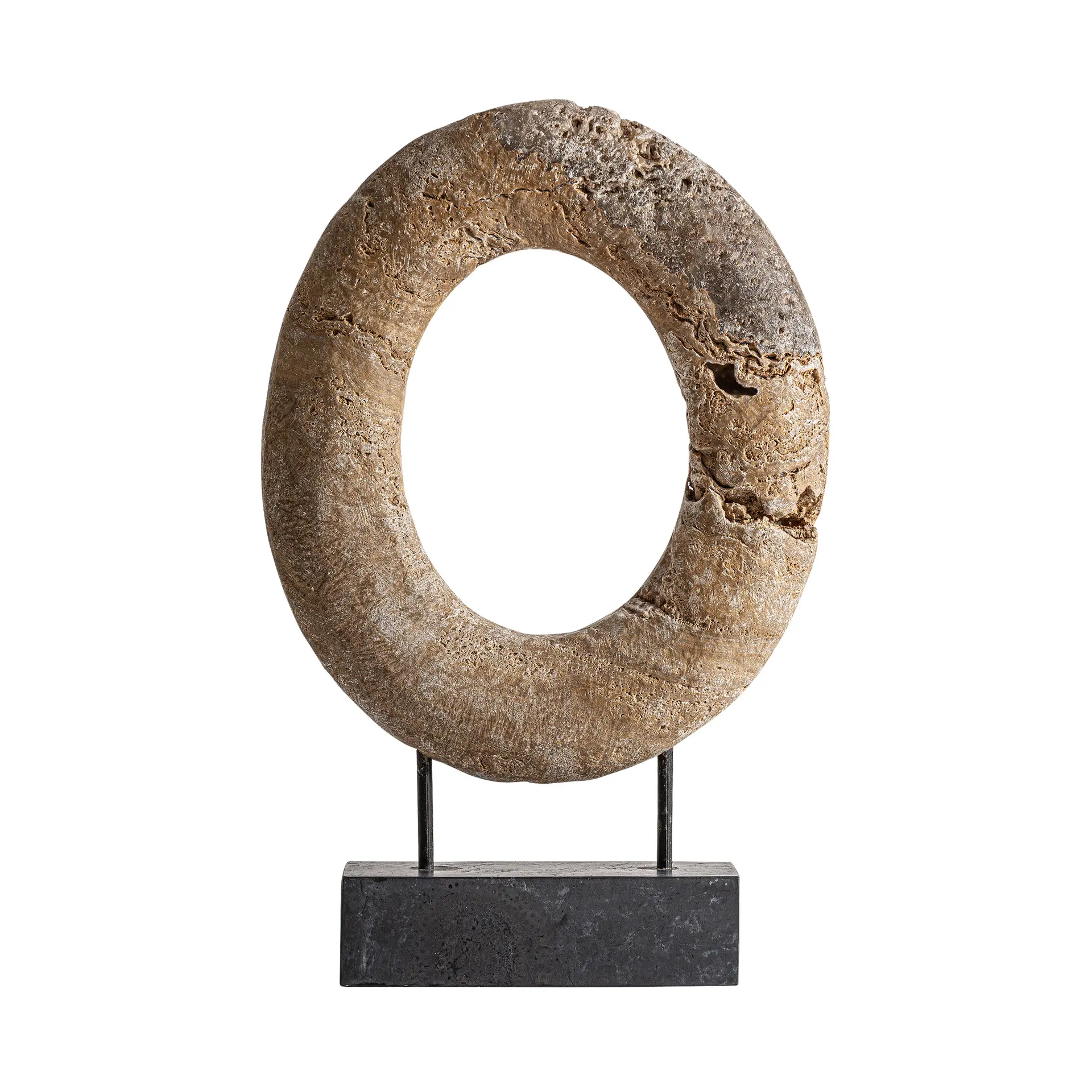 Sculpturi - Figurina Decorativa 26x10x46 cm, Fier și Onix Bej - VicalHome VicalHome 38556
