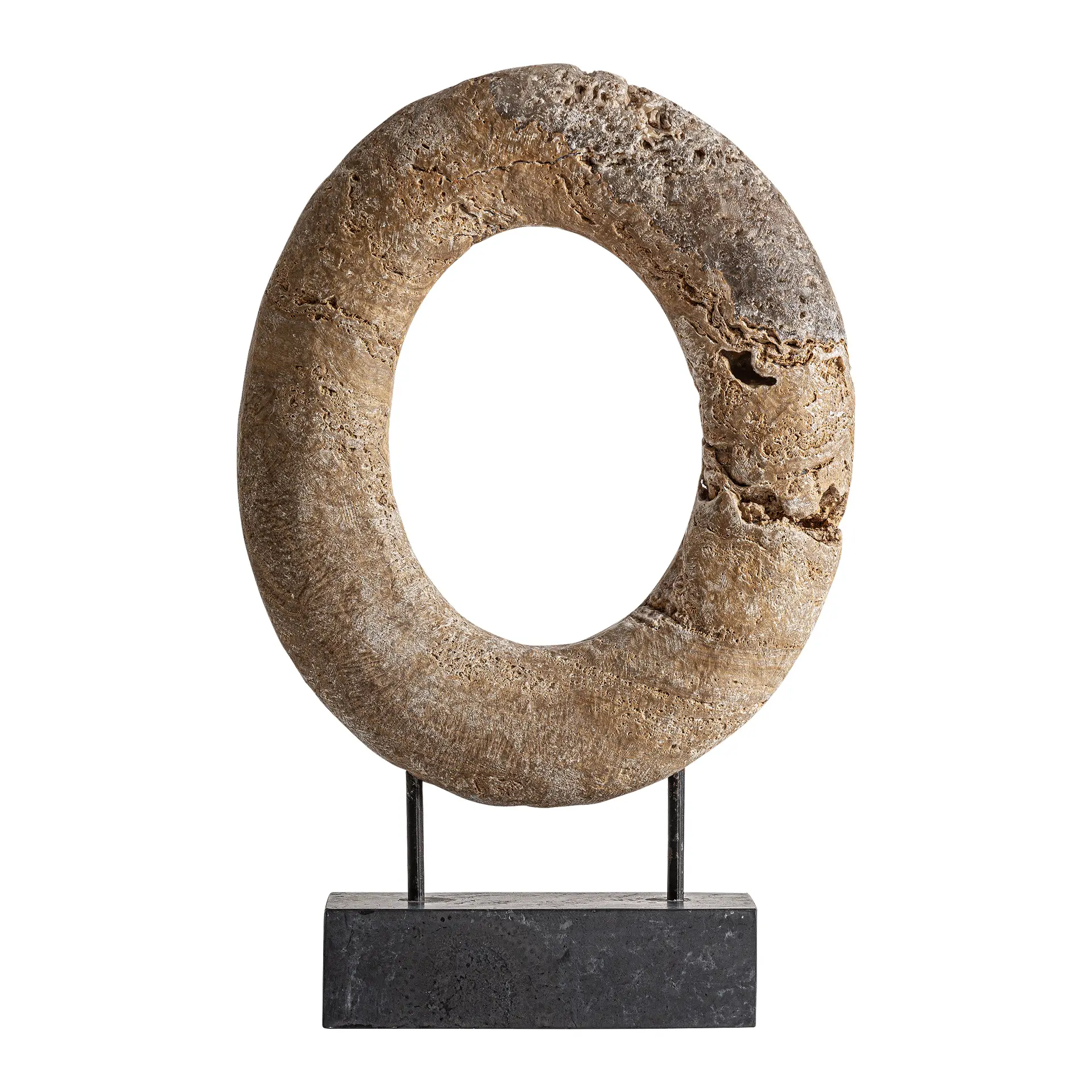 Sculpturi - Figurina Decorativa 35x10x56 cm, Fier și Onix Bej - VicalHome VicalHome 38555