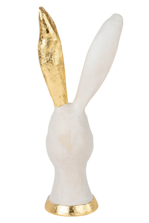 Figurină Decorativă Bunny Gold 11,8x10,6x29,5 cm, Polirezyna Alb - Kare Design [4]