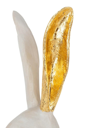 Figurină Decorativă Bunny Gold 11,8x10,6x29,5 cm, Polirezyna Alb - Kare Design [7]