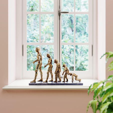 Figurină Decorativă Evolution 58x18,5x42,5 cm, Rășină Auriu-Negru - Kare Design [7]