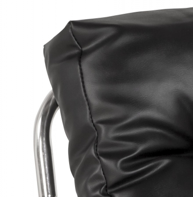 Fotoliu negru confortabil Boudoir fara brate, sezut perna pufoasa tapitata piele ecologica, design modern, AC00260BL - Kokoon [6]