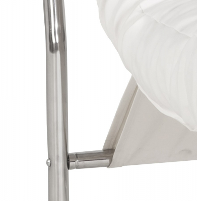 Fotoliu office alb Boudoir fara brate, sezut perna pufoasa tapitata piele ecologica, design modern, AC00270WH - Kokoon [5]