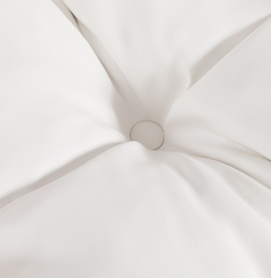 Fotoliu office alb Boudoir fara brate, sezut perna pufoasa tapitata piele ecologica, design modern, AC00270WH - Kokoon [6]