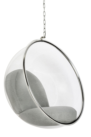 Fotolii - Fotoliu Bubble 115x100x295 cm, Acril Gri Deschis - King Home
