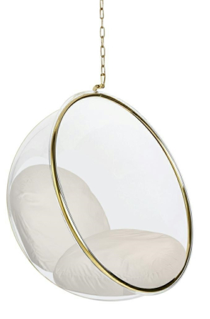 Fotolii - Fotoliu Bubble Gold Velvet 115x100x295 cm, Acril - King Home