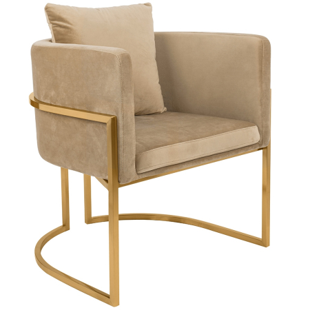 Produse - Fotoliu Chloe Velvet 62x45x77 cm, Khaki - King Home