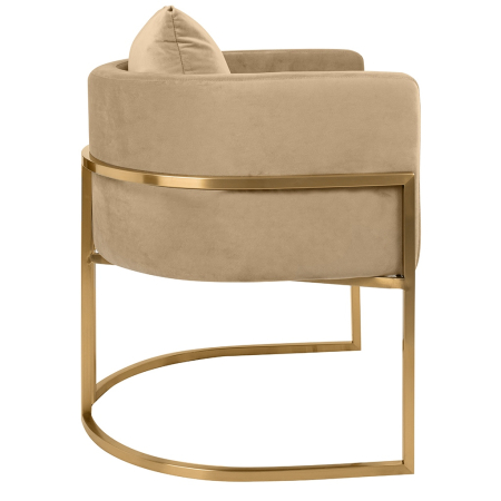 Fotoliu Chloe Velvet 62x45x77 cm, Khaki - King Home [1]