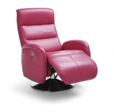 Fotolii - Fotoliu cu recliner manual/electric Arosa, baza rotativa metalica, tapiterie personalizabila , AROSA 1TV(B) A1 - Gala Collezione