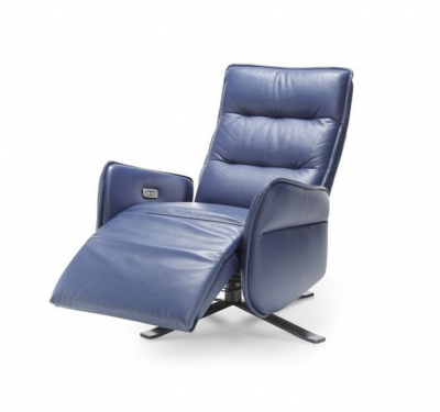 Fotolii - Fotoliu cu recliner manual/electric Res, baza rotativa metalica, tapiterie personalizabila , RES 1TV A1 - Gala Collezione