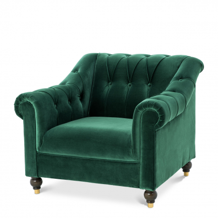 Fotolii - Fotoliu de design Brian stil chesterfield, catifea verde | Eichholtz - 112046
