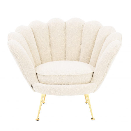   Scaun trapezium bouclé crem 113990 EICHHOLTZ [1]