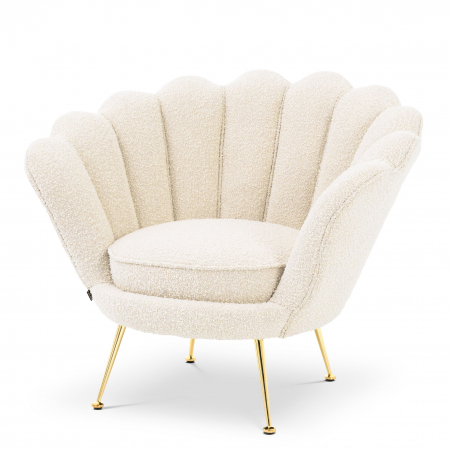Fotolii -   Scaun trapezium bouclé crem 113990 EICHHOLTZ